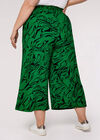 Curve Waves Waist Culottes, Green, large