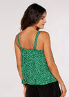 Polkadot Ruffle Cami Top, Green, large