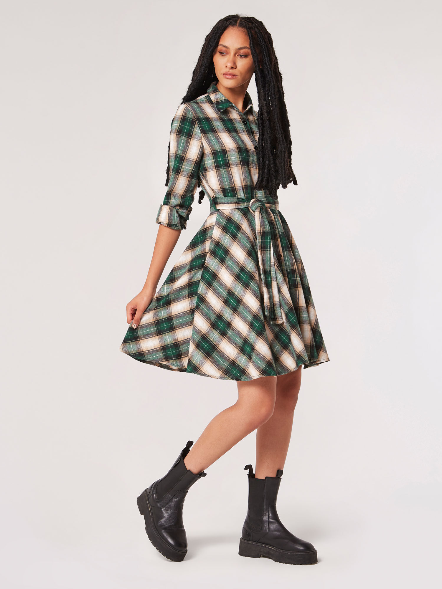 Herlipto Checked Shirt Mini Dress チェック herlipto ◼︎Checked Shirt Mini Dress ¥24,000(tax in) color