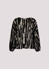 Tie Dye Stripe Top, Black, large