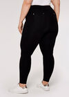 Curve High-Waist Ponte Trousers, Black, large
