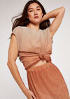 Ombre Plisse Top, Rust, large