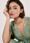 Gold Foil Floral Maxi Dress, Mint, large