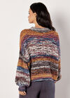 Boho Stripe Oversized Jumper, Purple, large