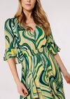 Retro Swirl Maxi Dress, Green, large