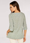 Irregular Spot Asymmetric Wrap Top, Mint, large