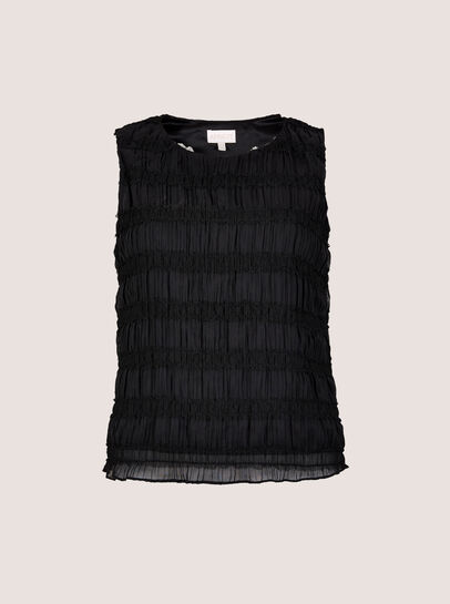 Ruched Chiffon Shell Top