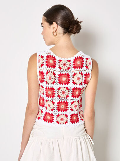 Crochet Squares Vest Top