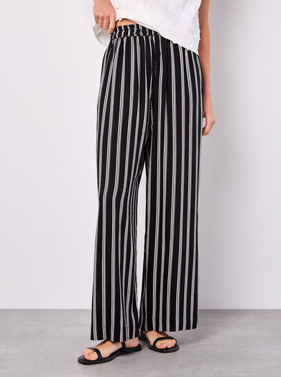 Stripe Wide Leg Trousers