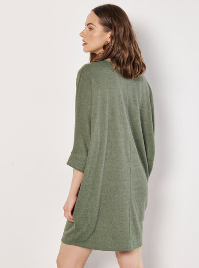 Ribbed Cocoon Mini Dress