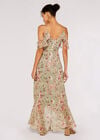 Watercolour Blooms Midi Dress, Mint, large