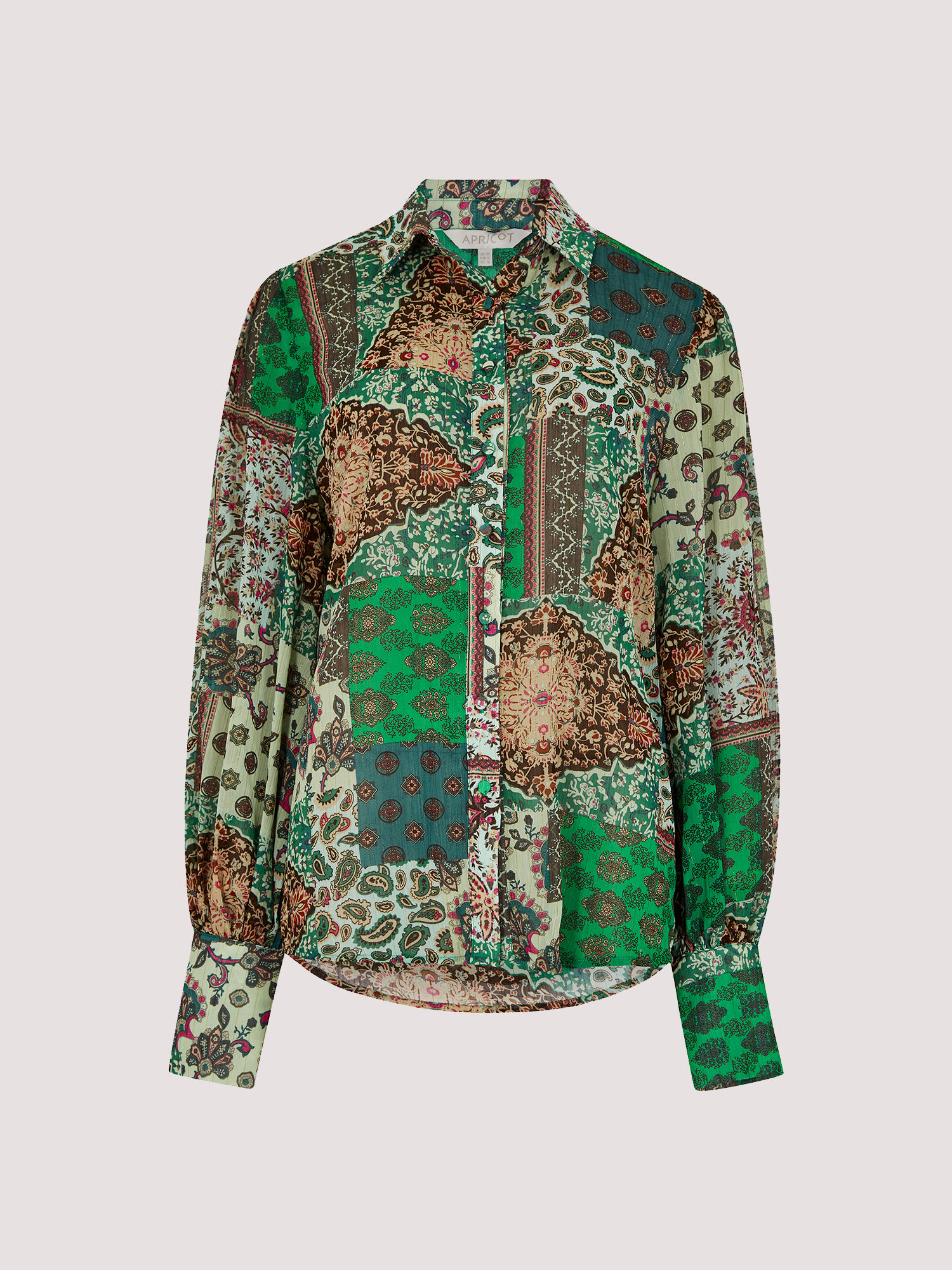 Paisley Patchwork Shimmer Shirt | Apricot Clothing
