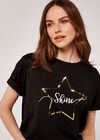 Shine T-Shirt, Schwarz, groß