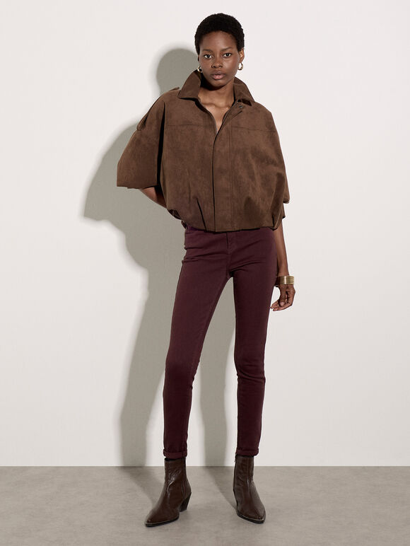 Sienna Skinny Fit Jeans, Burgundy, large