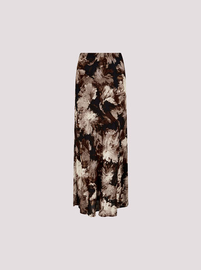 Painterly Floral Slip Maxi Skirt