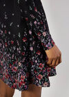 Floral Border Jersey Knit Mini Dress, Red, large