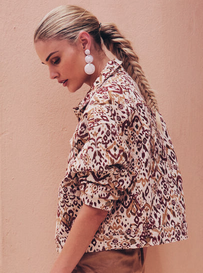 Circle Beads Drop Earrings