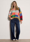 Chunky Hand-Crocheted Patchwork Jumper, Assorted, large