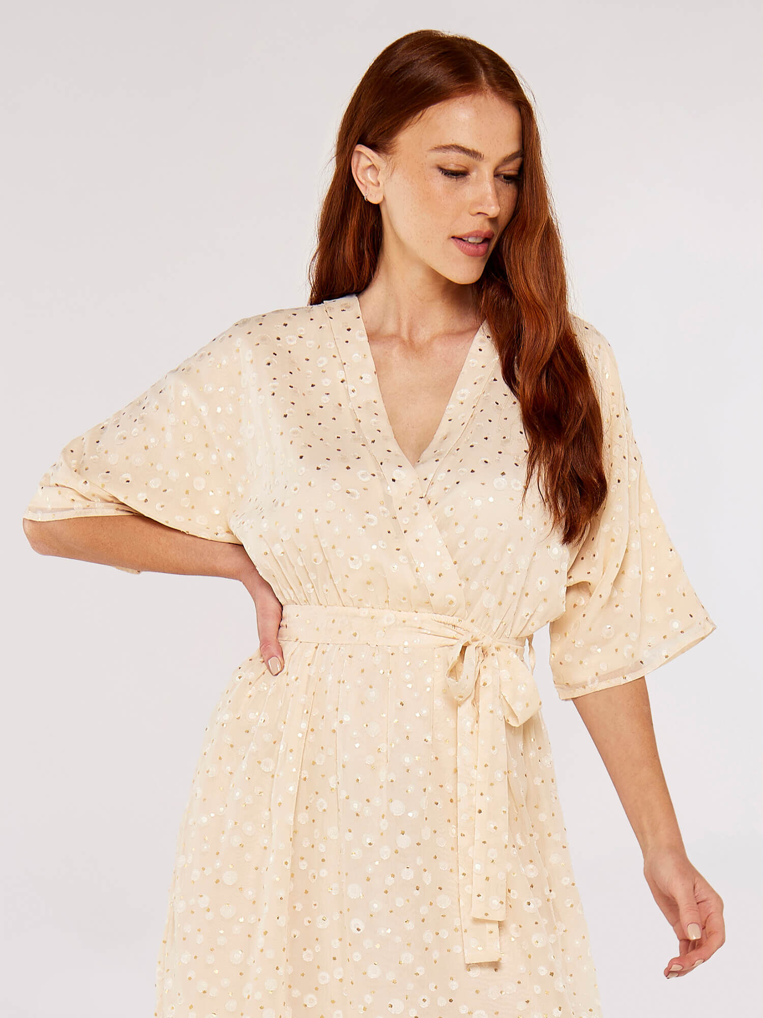 Robe En Satin Feuille D Or