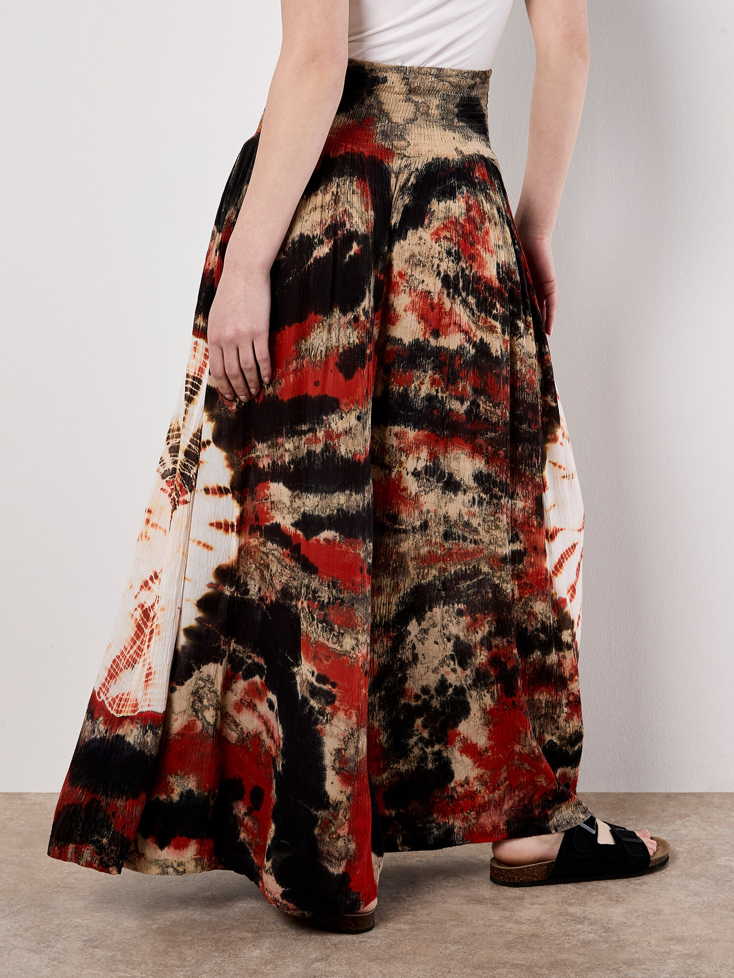 Tie-Dye Textured Palazzo Trousers | Apricot Clothing