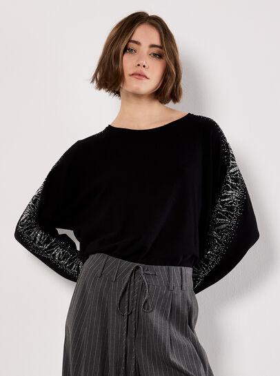 Diamante Snakeskin Sparkle Jumper