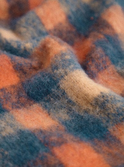 Gingham Check Soft Scarf