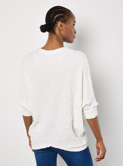 Textured Cotton Blend Top