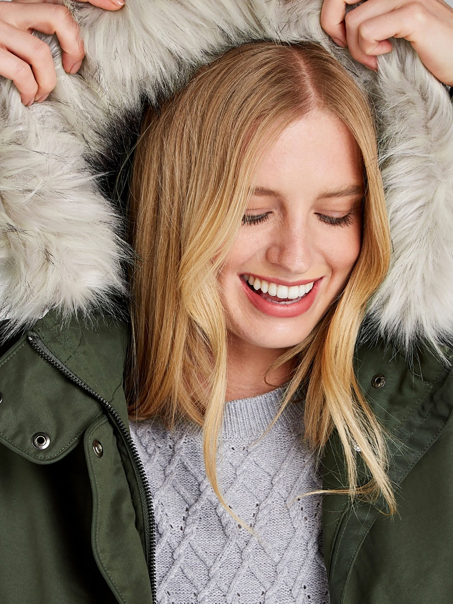 Large fur hood coat online