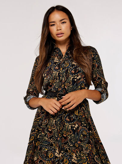 Paisley Shirt Mini Dress