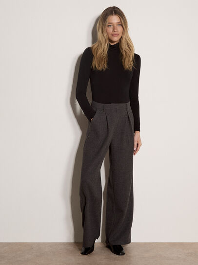 Super-Soft Turtleneck Jersey Top