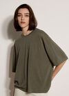 Jersey Oversized T-Shirt, Khaki, large