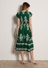 Folk Floral Midi Dress, Green, large