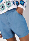 Lightweight Denim Shorts, Blue, large