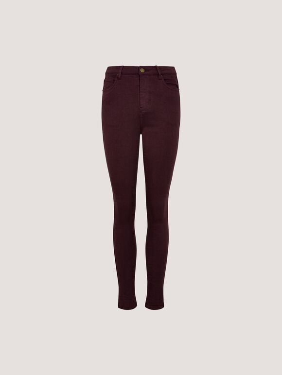 Sienna Skinny Fit Jeans, Burgundy, large