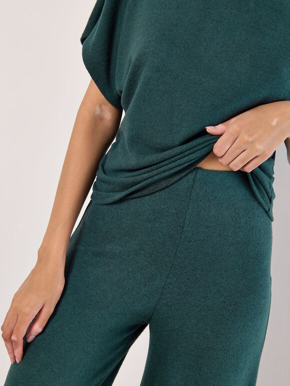Soft Touch Wide Leg Trousers, Green, large