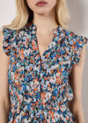 Ditsy Floral Ruffle Mini Dress, , large