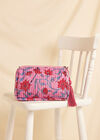 Floral Quilted Pouch, Pink, large
