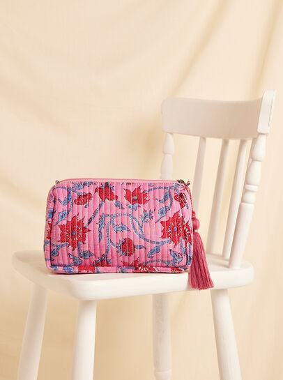 Floral Quilted Pouch