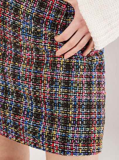 Multicoloured Tweed Mini Skirt
