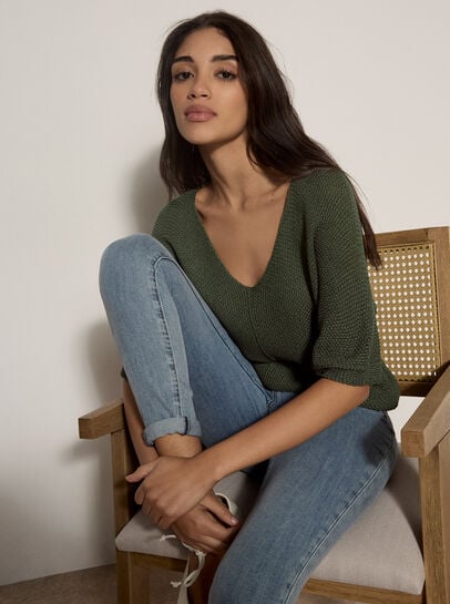 Waffle Open Knit Top