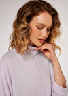 Soft Marl Mock Neck Top, Lilac, large