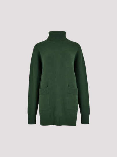 Oversized Tunic Roll Neck Jumper