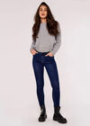 Textured Knit Jumper, Light Grey / Silver, large