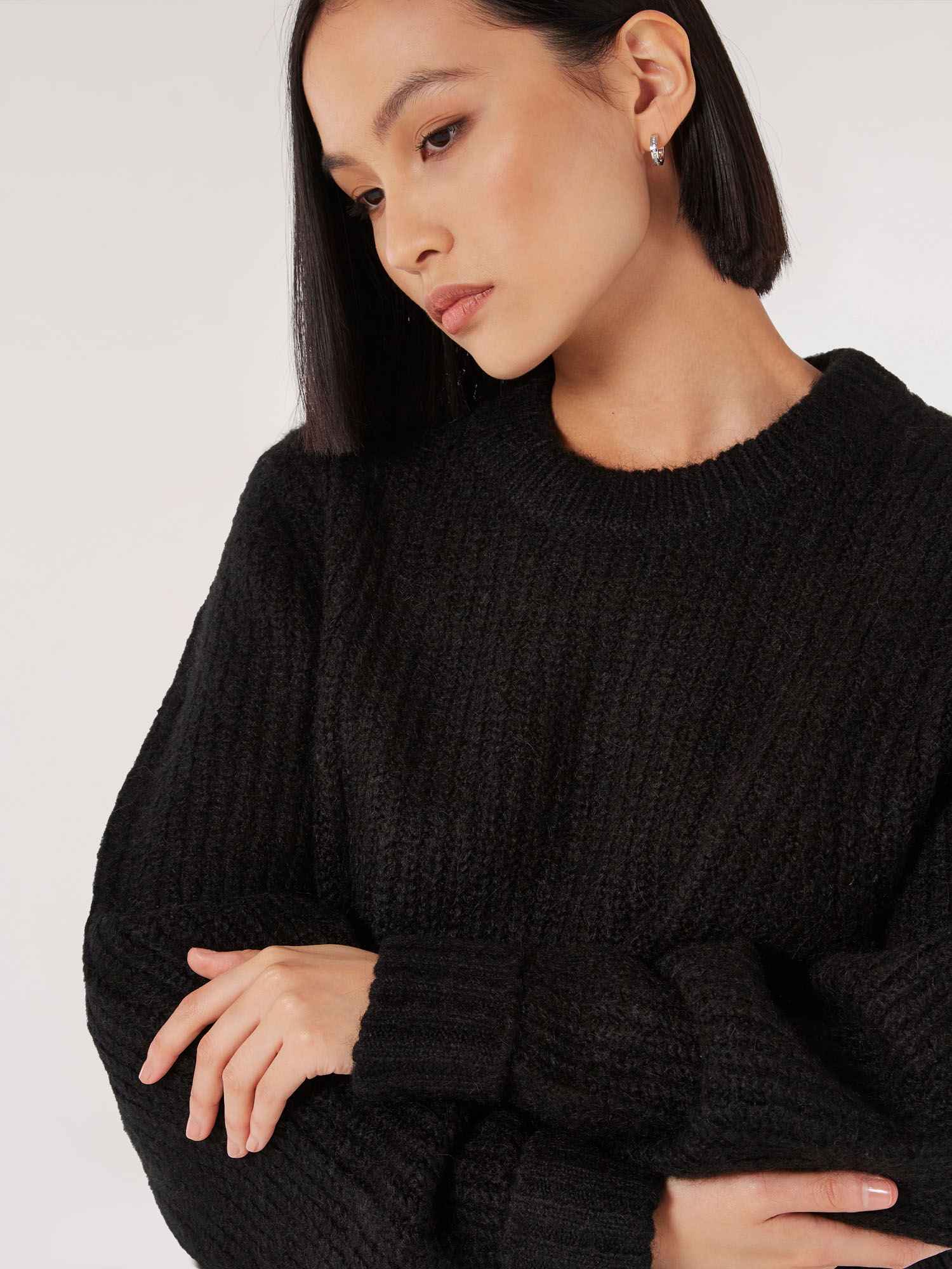 Chunky Knit Boxy Jumper | Apricot Clothing
