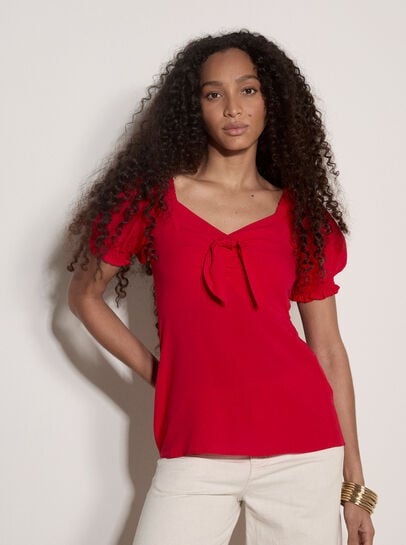 Tie Front Milkmaid Top