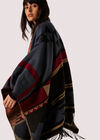 Geometric Knit Blanket Scarf, Assorted, large