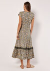 Ditsy Floral Maxi Dress, Khaki, large