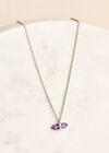 Amethyst Shard Silver Necklace, Purple, large