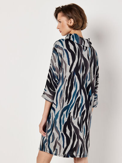 Zebra Soft Touch Cocoon Mini Dress