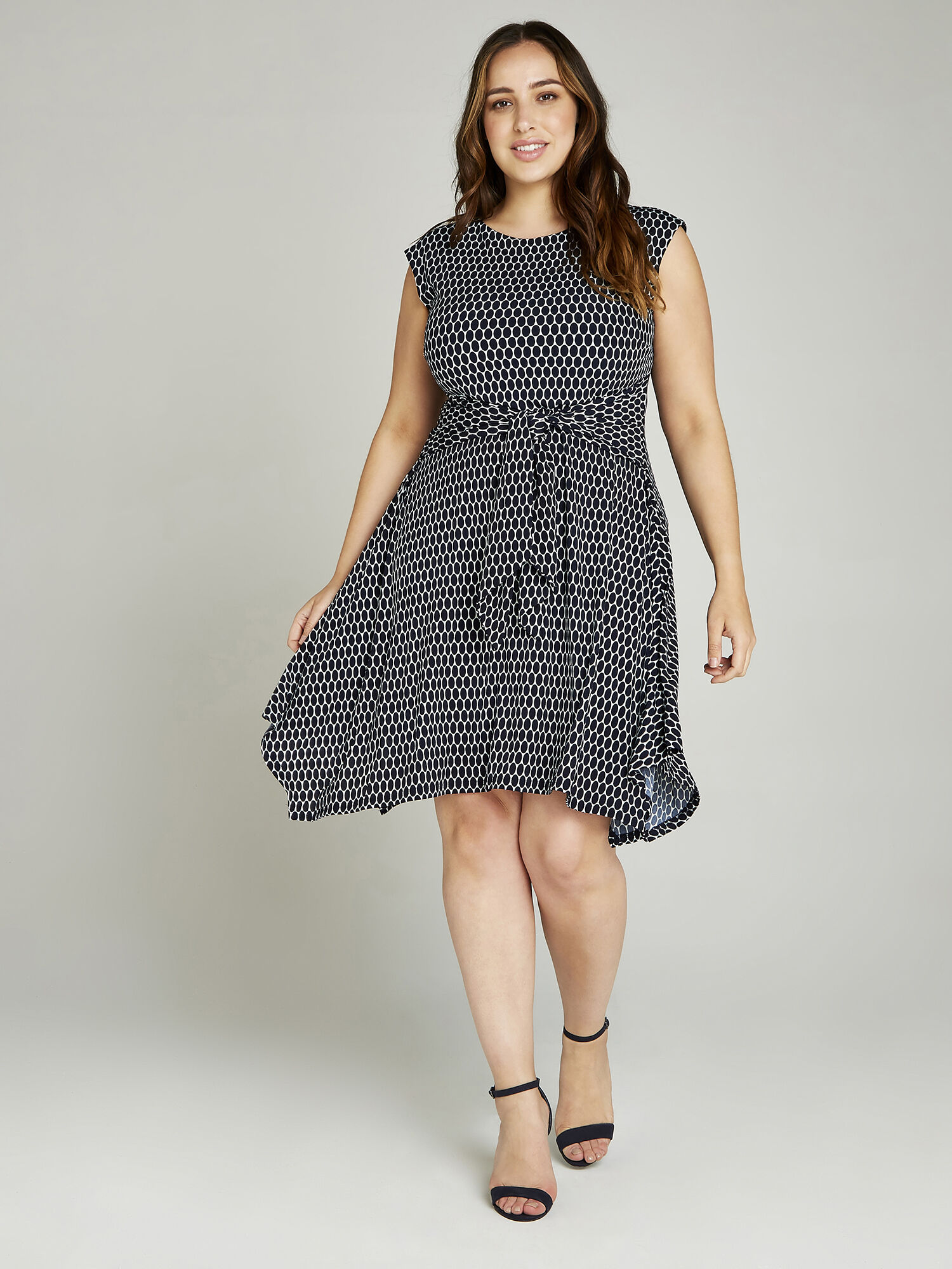 Apricot egg print top dress